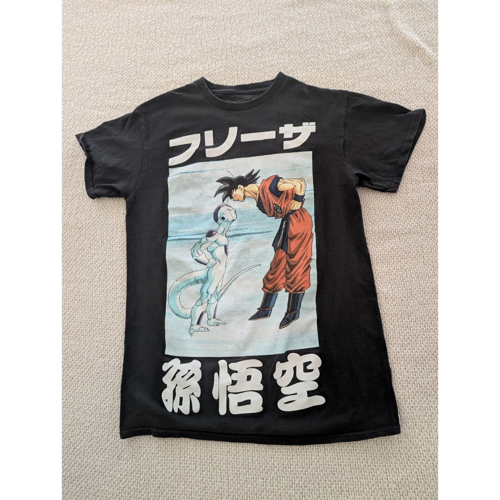 Dragon Ball Z Goku vs Frieza Graphic T-Shirt Black Small Anime Toei Animation
